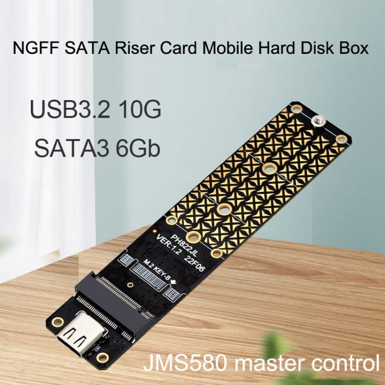 NGFF M.2 Bkey SATA Hard Disk SSD a scheda di conversione scheda di espansione USB3.1 Type-C / USB-C, SSD To USB3.1