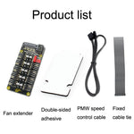 PWM Fan Hub Desktop Computer CPU Fan Expander Supporta 3Pin e 4Pin, PH35