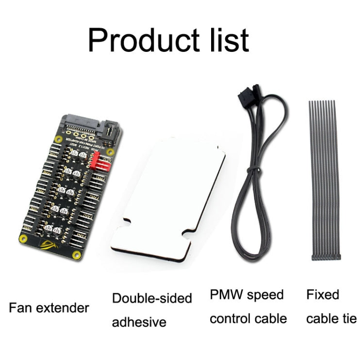 PWM Fan Hub Desktop Computer CPU Fan Expander Supporta 3Pin e 4Pin, PH35