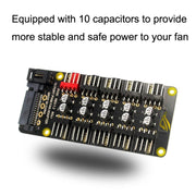PWM Fan Hub Desktop Computer CPU Fan Expander Supporta 3Pin e 4Pin, PH35