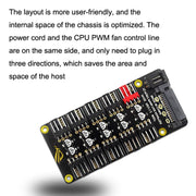 PWM Fan Hub Desktop Computer CPU Fan Expander Supporta 3Pin e 4Pin, PH35