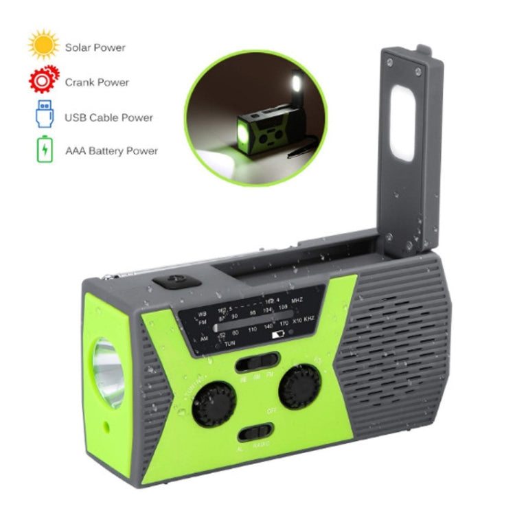 Radio di emergenza portatile solare a manovella 2000mAh
