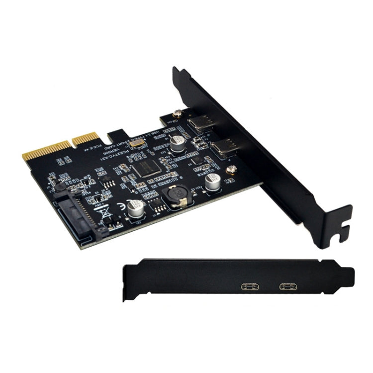 PCI-E 4X a USB3.1 Dual USB-C/Type-C Scheda di espansione da 10 Gbps con chip ASMedia ASM3142, PCE2TYC-A31