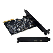 PCI-E 4X a USB3.1 Dual USB-C/Type-C Scheda di espansione da 10 Gbps con chip ASMedia ASM3142, PCE2TYC-A31