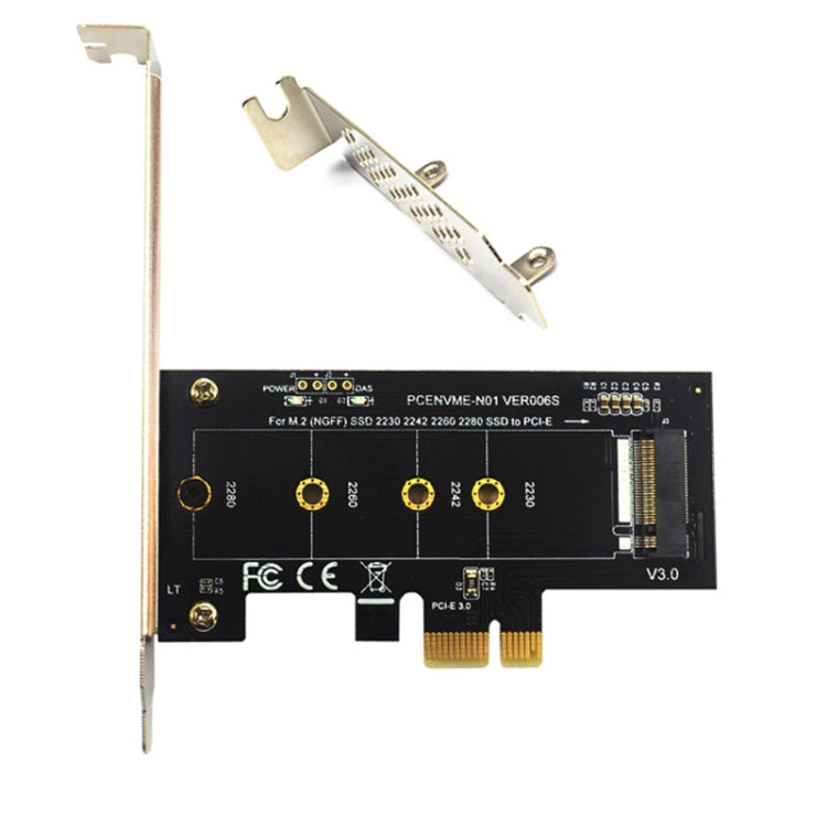 PCI-E 1X a M.2 NVME KEY-M Adattatore scheda riser SSD, With Baffle, Without Baffle
