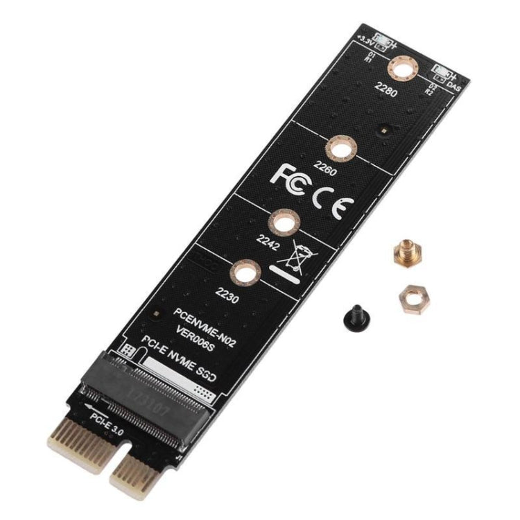 PCI-E 1X a M.2 NVME KEY-M Adattatore scheda riser SSD, With Baffle, Without Baffle