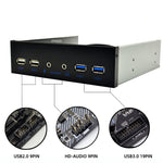 Pannello frontale interno per PC desktop, 2 x USB 3.0+2 x USB2.0+ HD-AUDIO, 4 x USB 2.0+HD-AUDIO