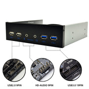 Pannello frontale interno per PC desktop, 2 x USB 3.0+2 x USB2.0+ HD-AUDIO, 4 x USB 2.0+HD-AUDIO