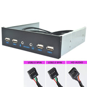 Pannello frontale interno per PC desktop, 2 x USB 3.0+2 x USB2.0+ HD-AUDIO, 4 x USB 2.0+HD-AUDIO