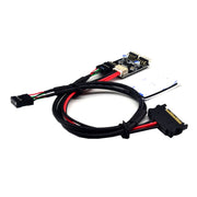 USB 2.0 da 9 pin a doppio connettore a 9 pin HUB da 1 a 2 adattatore per connettore di estensione con cavo di alimentazione SATA, 9pin To Dual 9pin