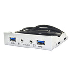 3,5 pollici 2 USB 3.0+HD AUDIO Porta PC desktop Floppy Drive Pannello frontale, 2 USB 3.0+HD AUDIO Silver White, 2 USB 3.0+HD AUDIO Black