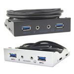 3,5 pollici 2 USB 3.0+HD AUDIO Porta PC desktop Floppy Drive Pannello frontale, 2 USB 3.0+HD AUDIO Silver White, 2 USB 3.0+HD AUDIO Black