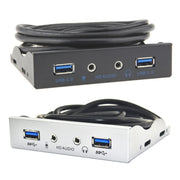 3,5 pollici 2 USB 3.0+HD AUDIO Porta PC desktop Floppy Drive Pannello frontale, 2 USB 3.0+HD AUDIO Silver White, 2 USB 3.0+HD AUDIO Black