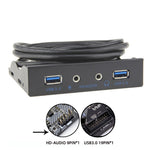 3,5 pollici 2 USB 3.0+HD AUDIO Porta PC desktop Floppy Drive Pannello frontale, 2 USB 3.0+HD AUDIO Silver White, 2 USB 3.0+HD AUDIO Black