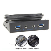 3,5 pollici 2 USB 3.0+HD AUDIO Porta PC desktop Floppy Drive Pannello frontale, 2 USB 3.0+HD AUDIO Silver White, 2 USB 3.0+HD AUDIO Black