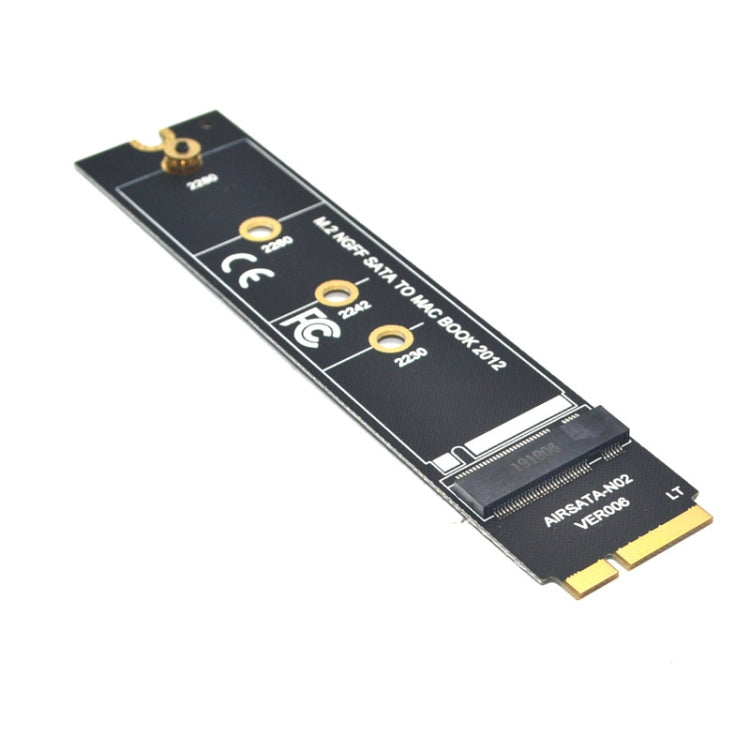 M.2 NGFF SATA to MAC SSD Riser Card for MacBook Air 2012 A1465 A1466, Long Type, With Screwdriver