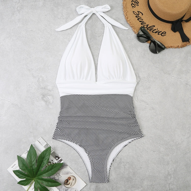 Costume intero estivo da donna con lacci senza schienale Bikini con stampa floreale, XL
