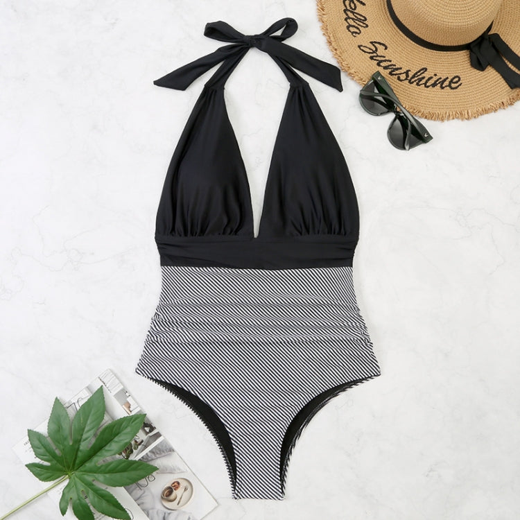 Costume intero estivo da donna con lacci senza schienale Bikini con stampa floreale, XL