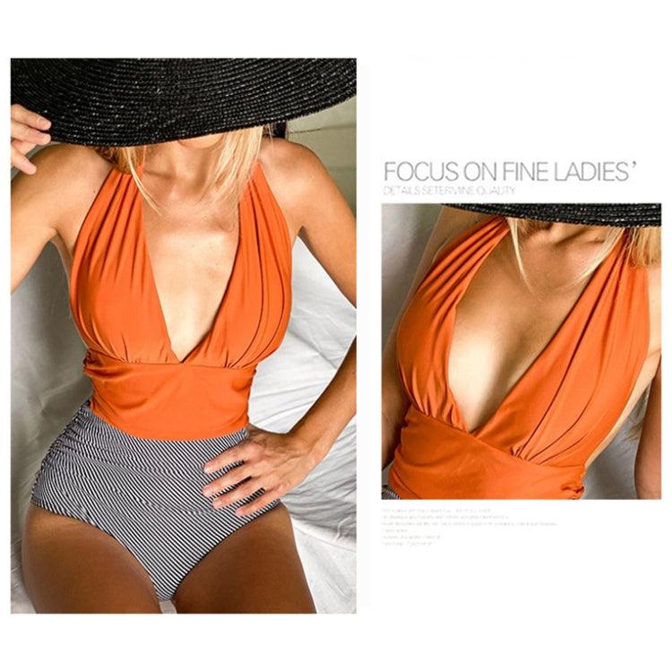 Costume intero estivo da donna con lacci senza schienale Bikini con stampa floreale, XL