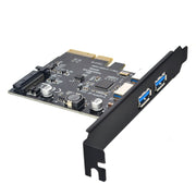 Scheda di espansione USB3.2 GEN2 Porta tipo A ASMedia ASM3142 Trasferimento 10 Gbps, PCE2USB-A32