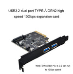 Scheda di espansione USB3.2 GEN2 Porta tipo A ASMedia ASM3142 Trasferimento 10 Gbps, PCE2USB-A32