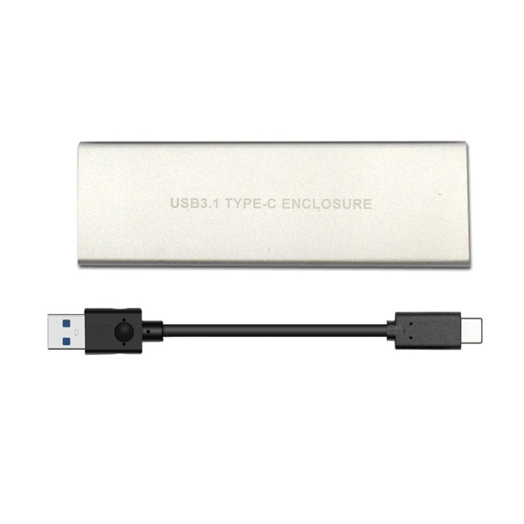 Da USB3.2 a M.2 NVME Hard Disk Box NGFF Protocollo PCIE a TYPE-C, White, Black, Black with C-C Cable, Silver White with C-C Cable