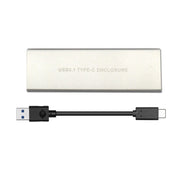 Da USB3.2 a M.2 NVME Hard Disk Box NGFF Protocollo PCIE a TYPE-C, White, Black, Black with C-C Cable, Silver White with C-C Cable