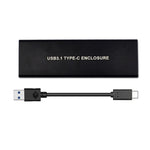 Da USB3.2 a M.2 NVME Hard Disk Box NGFF Protocollo PCIE a TYPE-C, White, Black, Black with C-C Cable, Silver White with C-C Cable