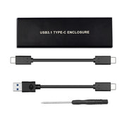 Da USB3.2 a M.2 NVME Hard Disk Box NGFF Protocollo PCIE a TYPE-C, White, Black, Black with C-C Cable, Silver White with C-C Cable
