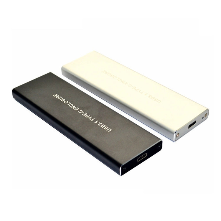 Da USB3.2 a M.2 NVME Hard Disk Box NGFF Protocollo PCIE a TYPE-C, White, Black, Black with C-C Cable, Silver White with C-C Cable