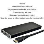 Da USB3.2 a M.2 NVME Hard Disk Box NGFF Protocollo PCIE a TYPE-C, White, Black, Black with C-C Cable, Silver White with C-C Cable