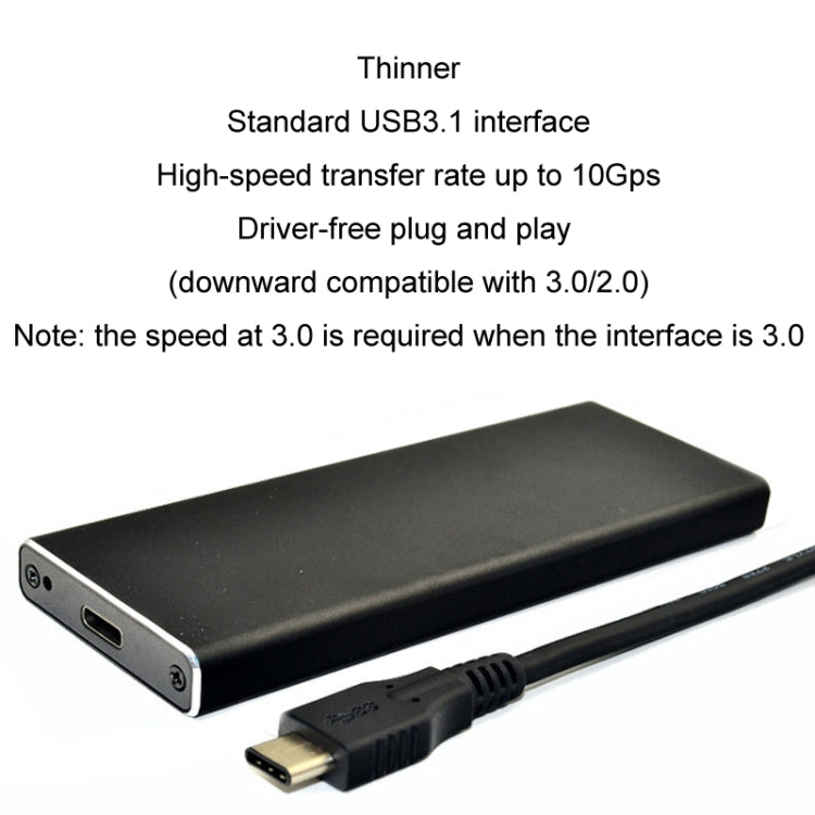 Da USB3.2 a M.2 NVME Hard Disk Box NGFF Protocollo PCIE a TYPE-C, White, Black, Black with C-C Cable, Silver White with C-C Cable