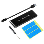 Da USB3.2 a M.2 NVME Hard Disk Box NGFF Protocollo PCIE a TYPE-C, White, Black, Black with C-C Cable, Silver White with C-C Cable