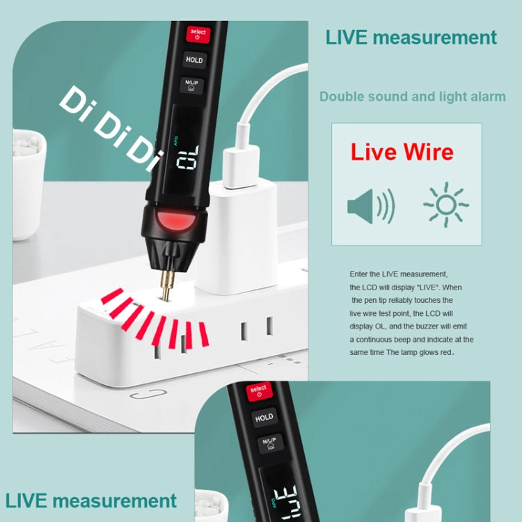 Multimetro digitale Test di tensione Penna Misuratore di capacità Diodo NVC Tester, WinAPEX  ET8906, WinAPEX  ET8908, WinAPEX  ET8909