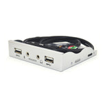 3,5 pollici 2 USB 2.0 + HD AUDIO Port Case PC desktop Floppy Drive Pannello frontale, 2 USB 2.0+HD AUDIO Black, 2 USB 2.0+HD AUDIO Silver White