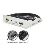 3,5 pollici 2 USB 2.0 + HD AUDIO Port Case PC desktop Floppy Drive Pannello frontale, 2 USB 2.0+HD AUDIO Black, 2 USB 2.0+HD AUDIO Silver White
