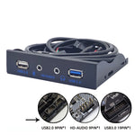 Porta USB 2.0+USB 3.0+HD da 3,5 pollici Porta PC desktop Unità floppy Pannello frontale, USB 2.0+USB 3.0+HD AUDIO