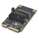 Mini PCI-E a USB3.2 GEN1 Front 19Pin 2 Porte Transfer Card Supporta Half High, SATA, S 4PIN Electric Point