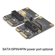 Mini PCI-E a USB3.2 GEN1 Front 19Pin 2 Porte Transfer Card Supporta Half High, SATA, S 4PIN Electric Point