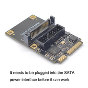 Mini PCI-E a USB3.2 GEN1 Front 19Pin 2 Porte Transfer Card Supporta Half High, SATA, S 4PIN Electric Point