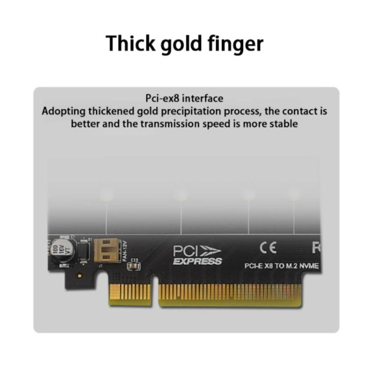 PCI-E X8 Double Disk Transfer Card NVME M.2 MKEY SSD RAID Array Adattatore di espansione, PH45