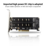 PCI-E X8 Double Disk Transfer Card NVME M.2 MKEY SSD RAID Array Adattatore di espansione, PH45