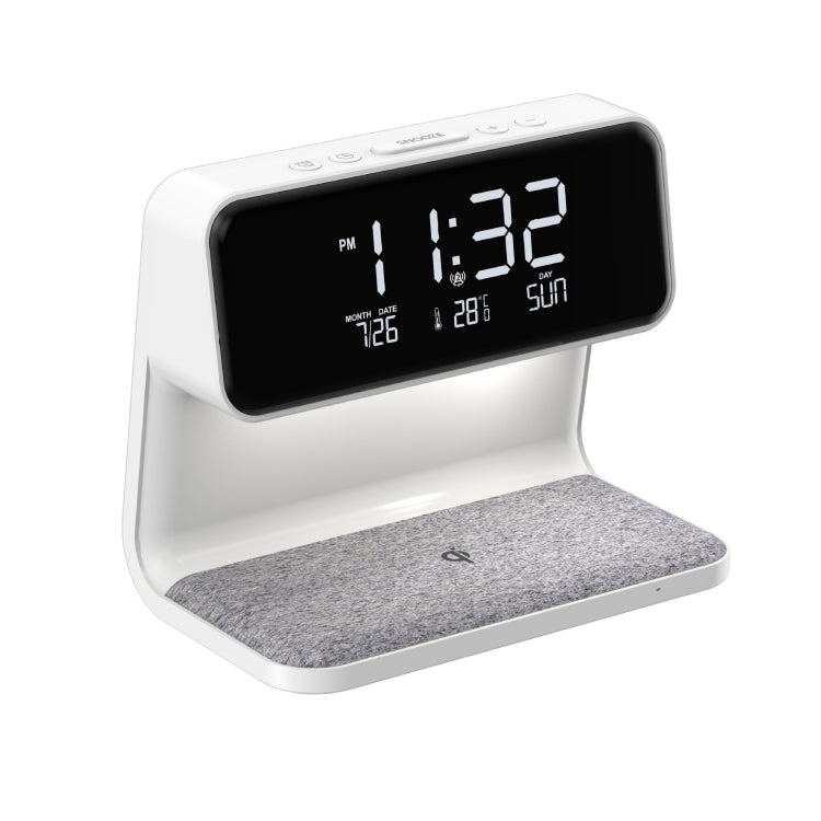 Caricabatteria wireless 3 in 1 con sveglia LCD 10W