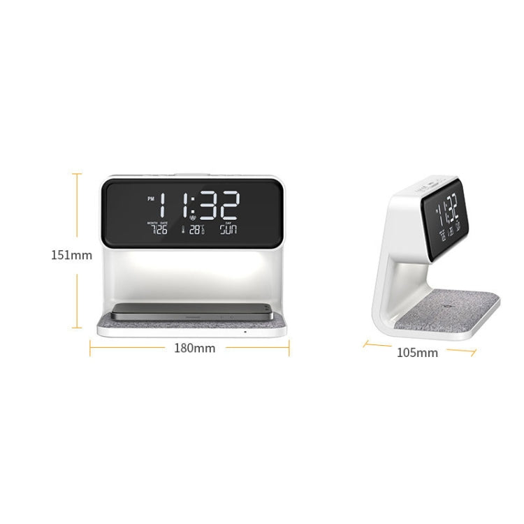 Caricabatteria wireless 3 in 1 con sveglia LCD 10W