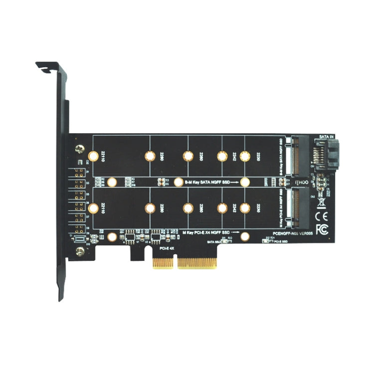 Scheda adattatore SSD PCIe M.2 PCIE 4x a M.2 Key M B Dual Interface Card, PCENGFF-N01