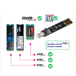 USB3.1 10Gbps GEN2 a NVME SATA Dual Protocol M.2 Riser Card SSD, USB3.1 To NVME SATA