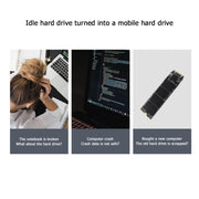 USB3.1 10Gbps GEN2 a NVME SATA Dual Protocol M.2 Riser Card SSD, USB3.1 To NVME SATA