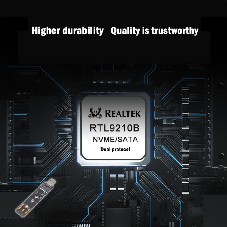 USB3.1 10Gbps GEN2 a NVME SATA Dual Protocol M.2 Riser Card SSD, USB3.1 To NVME SATA
