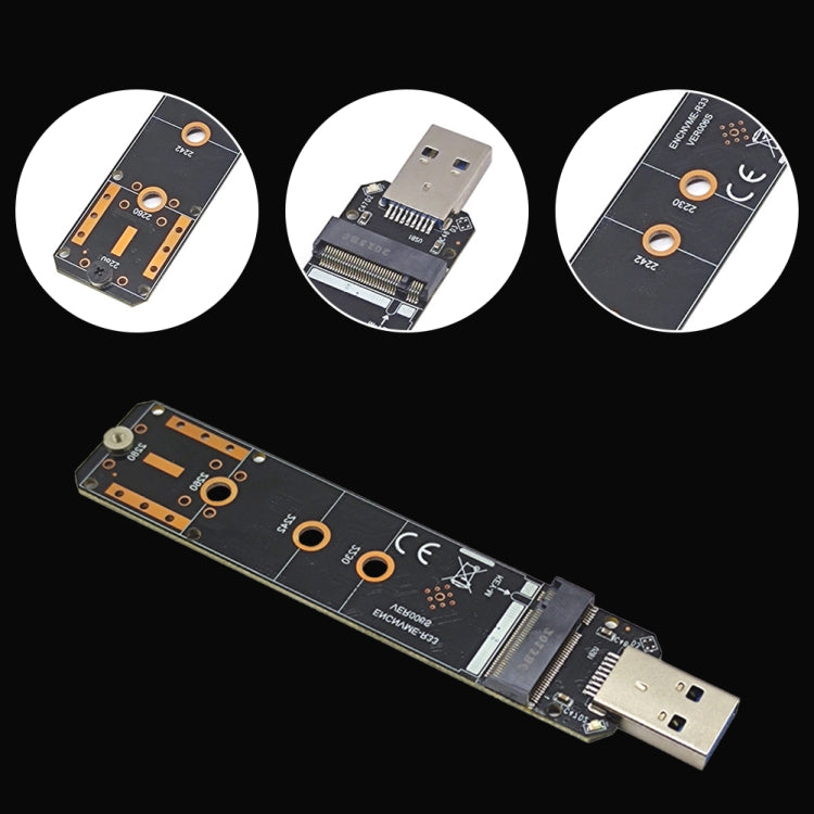 USB3.1 10Gbps GEN2 a NVME SATA Dual Protocol M.2 Riser Card SSD, USB3.1 To NVME SATA