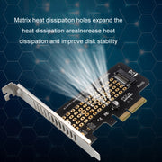 Scheda di trasferimento NVME da 5 pezzi M.2 a scheda di espansione PCIE3.0/4.0 Full Speed X4, Full Height, Half Height